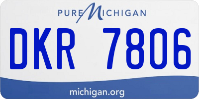 MI license plate DKR7806