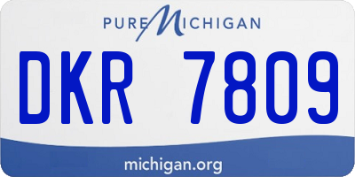 MI license plate DKR7809