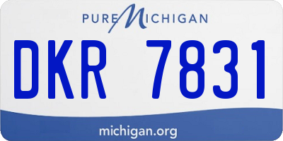 MI license plate DKR7831