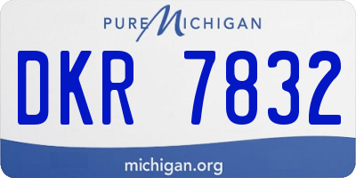 MI license plate DKR7832
