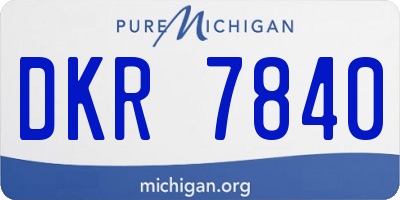 MI license plate DKR7840