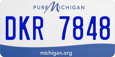 MI license plate DKR7848