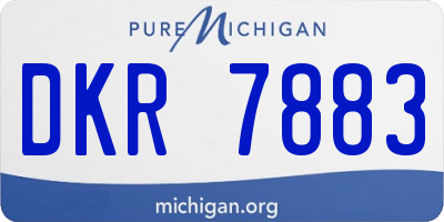 MI license plate DKR7883