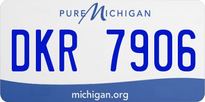 MI license plate DKR7906
