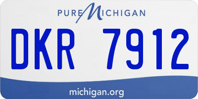 MI license plate DKR7912