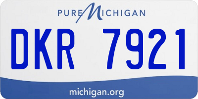 MI license plate DKR7921