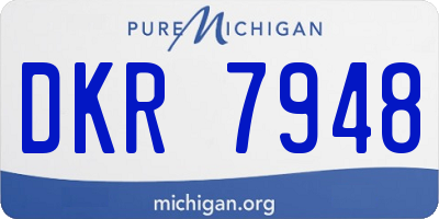 MI license plate DKR7948