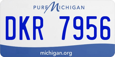MI license plate DKR7956