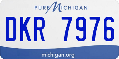 MI license plate DKR7976