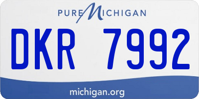 MI license plate DKR7992