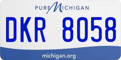 MI license plate DKR8058