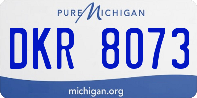 MI license plate DKR8073