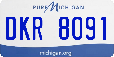 MI license plate DKR8091