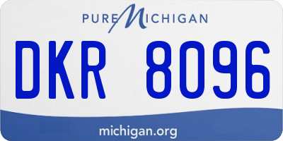 MI license plate DKR8096