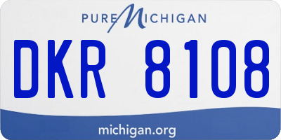 MI license plate DKR8108