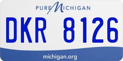 MI license plate DKR8126