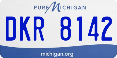 MI license plate DKR8142