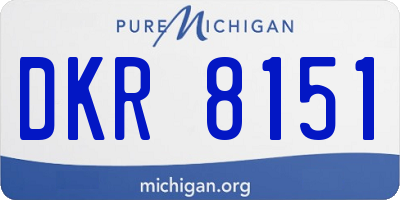 MI license plate DKR8151