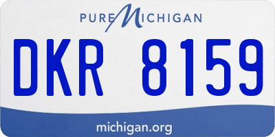 MI license plate DKR8159