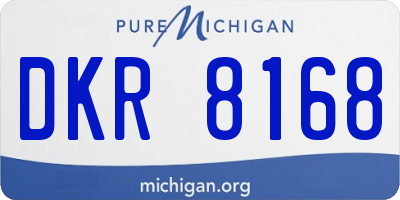 MI license plate DKR8168