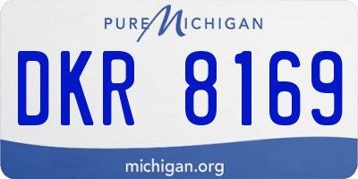 MI license plate DKR8169
