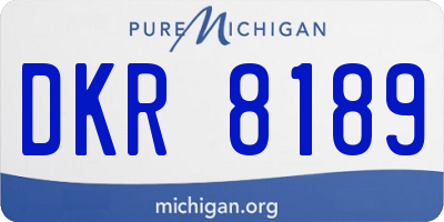 MI license plate DKR8189