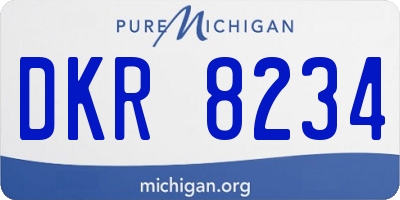 MI license plate DKR8234