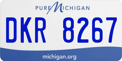 MI license plate DKR8267