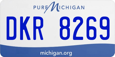 MI license plate DKR8269