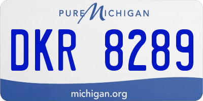 MI license plate DKR8289