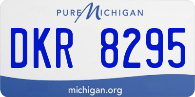 MI license plate DKR8295