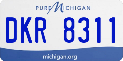 MI license plate DKR8311