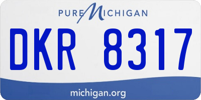 MI license plate DKR8317