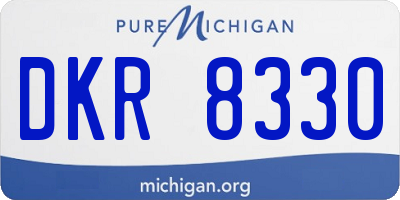 MI license plate DKR8330