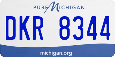 MI license plate DKR8344