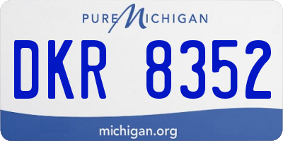 MI license plate DKR8352
