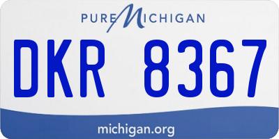 MI license plate DKR8367
