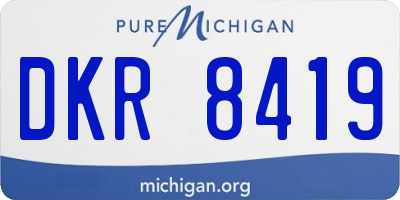 MI license plate DKR8419