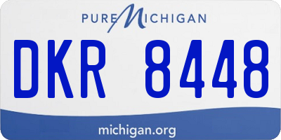 MI license plate DKR8448