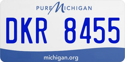 MI license plate DKR8455