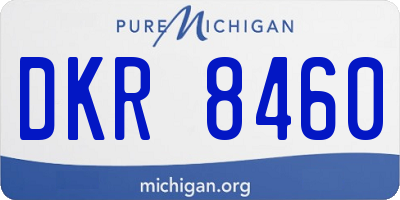 MI license plate DKR8460