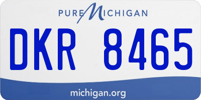 MI license plate DKR8465