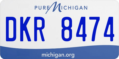 MI license plate DKR8474