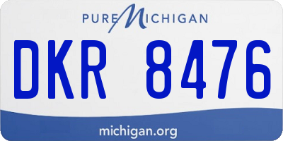 MI license plate DKR8476