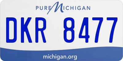 MI license plate DKR8477