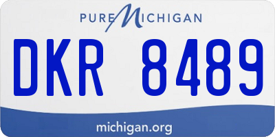 MI license plate DKR8489