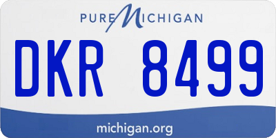 MI license plate DKR8499