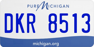 MI license plate DKR8513