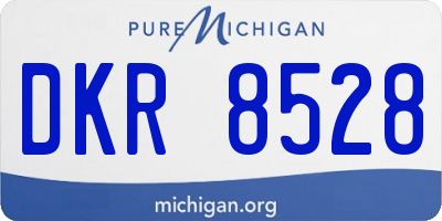 MI license plate DKR8528