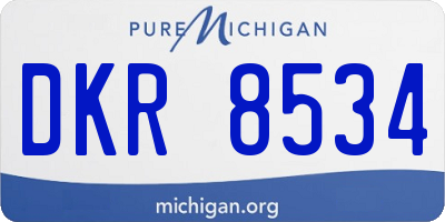 MI license plate DKR8534